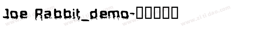 Joe Rabbit_demo字体转换